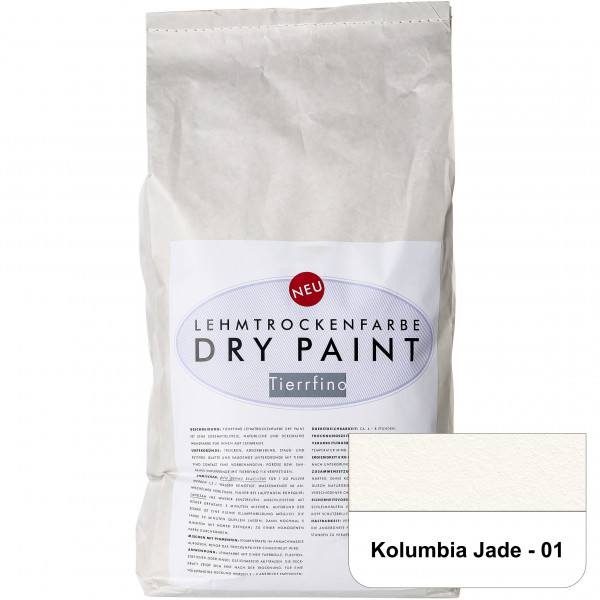 DRY-PAINT Lehmtrockenfarbe - Kolumbia Jade - 01