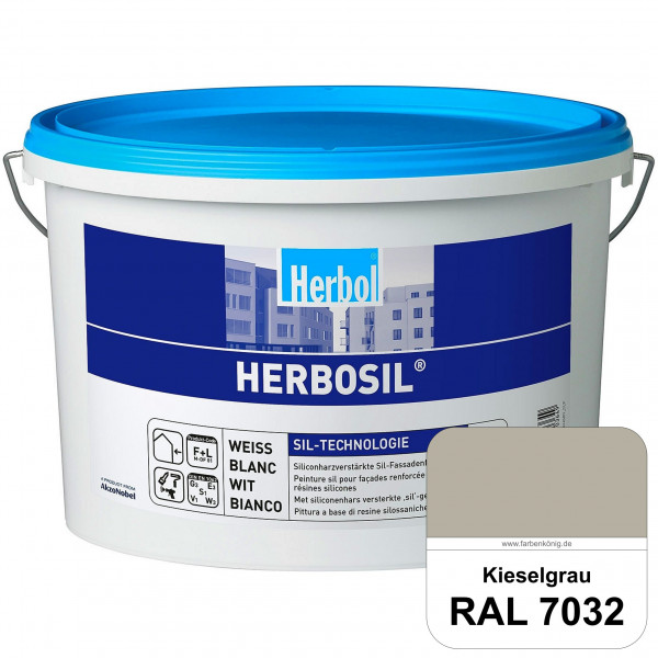 Herbosil (RAL 7032 Kieselgrau) streiflichtunempfindliche siliconharzverstärkte Fassadenfarbe