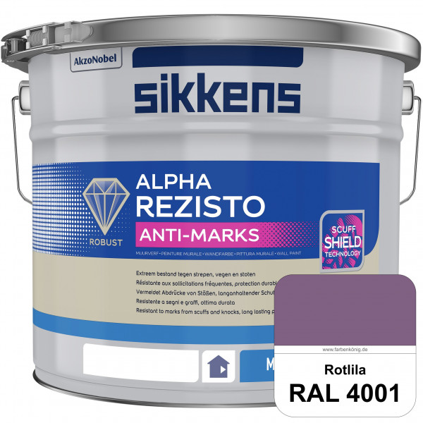 Alpha Rezisto Anti-Marks (RAL 4001 Rotlila) Extrem widerstandsfähige Innenwandfarbe