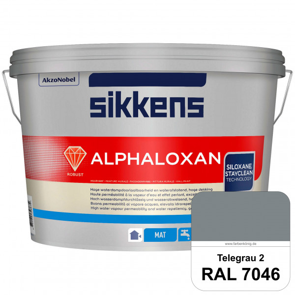 Alphaloxan (RAL 7046 Telegrau 2) Professionelle Siliconharz-Fassadenfarbe (außen)