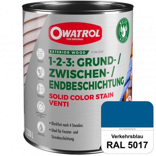 SOLID COLOR STAIN VENTI (RAL 5017 Verkehrsblau)