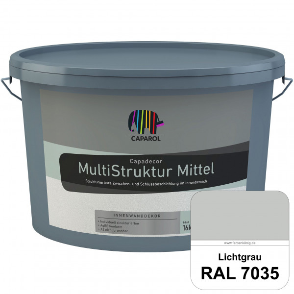 Capadecor MultiStruktur mittel (RAL 7035 Lichtgrau) quarzgefüllte Zwischen- und Schlußbeschichtung i