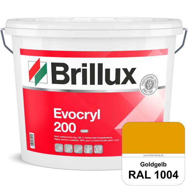 Evocryl 200 (RAL 1004 Goldgelb) Verschmutzungsunempfindliche 100% Reinacrylat Fassadenfarbe