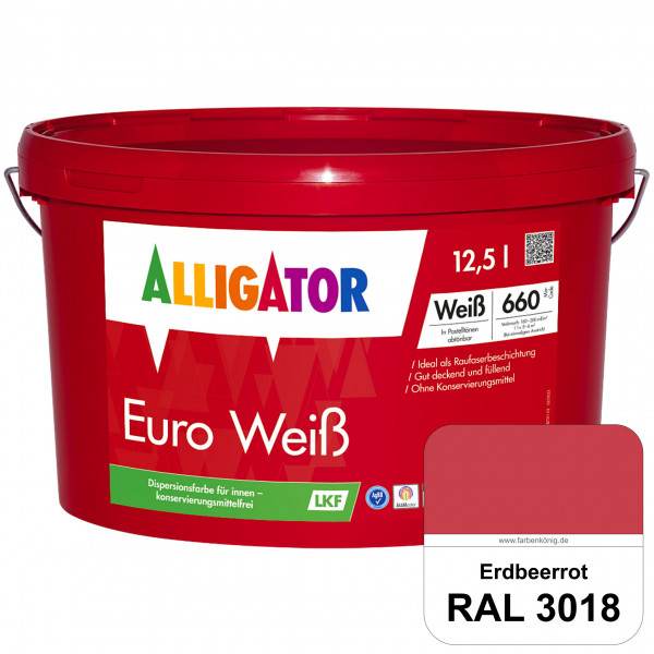 Euro Weiß LKF (RAL 3018 Erdbeerrot)