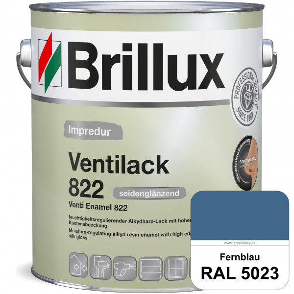 Impredur Ventilack 822 (RAL 5023 Fernblau) Seidenglanzlack (lösemittelhaltig) Fenster & Türen innen