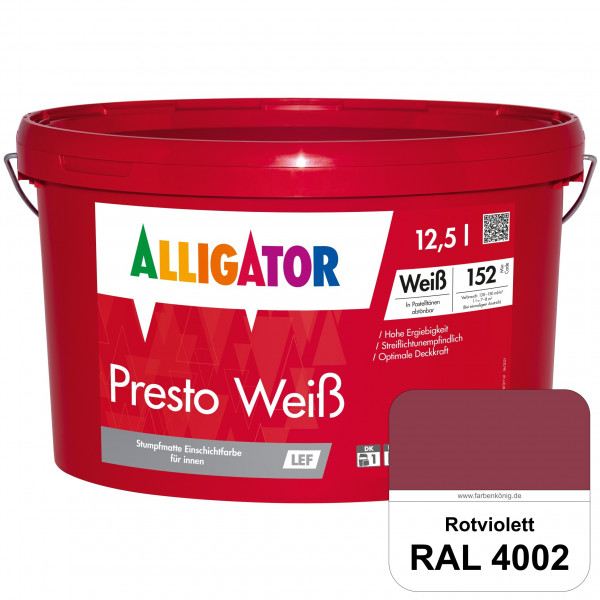 Presto Weiß LEF (RAL 4002 Rotviolett)
