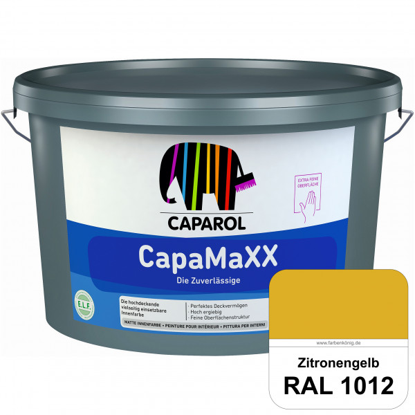 CapaMaXX (RAL 1012 Zitronengelb) tuchmatte Innenfarbe mit hohem Deckvermögen und Ergiebigkeit