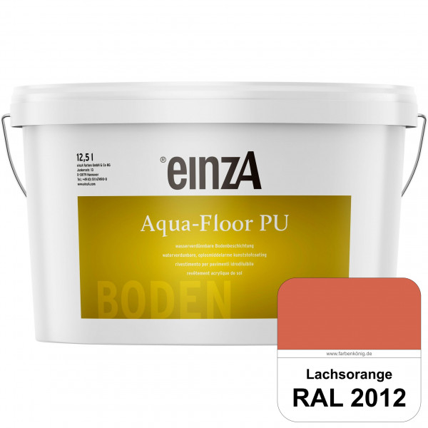 einzA Aqua-Floor PU (RAL 2012 Lachsorange) seidenglänzender Acryl-PU-Bodenbeschichtung
