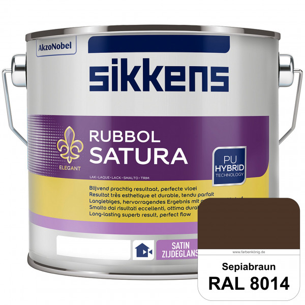 Rubbol Satura (RAL 8014 Sepiabraun) seidenglänzender Lack (lösemittelhaltig) innen & außen