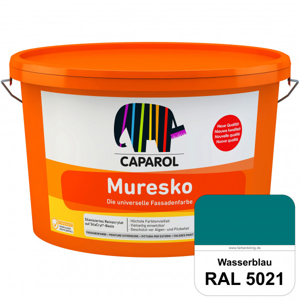 Muresko (RAL 5021 Wasserblau) Silanisierte Reinacrylat-Fassadenfarbe auf SilaCryl®-Basis
