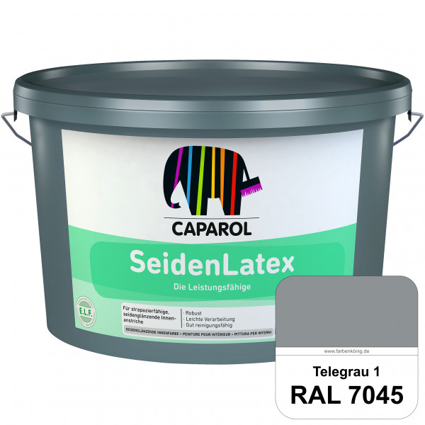 SeidenLatex ELF (RAL 7045 Telegrau 1) strapazierfähige, scheuerbeständige und seidenmatte Latexfarbe