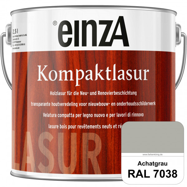 einzA Kompaktlasur (RAL 7038 Achatgrau) Lasuranstrich für den Neu- und Renovieranstrich