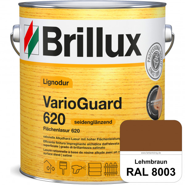 Lignodur VarioGuard 620 (Flächenlasur 620) RAL 8003 Lehmbraun