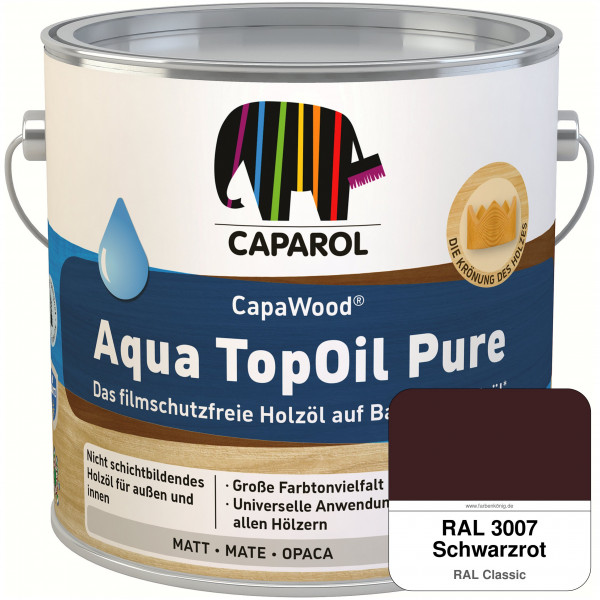 CapaWood® AquaTopOil Pure (RAL 3007 Schwarzrot) - ersetzt CapaGreen Holz-Öl Aqua
