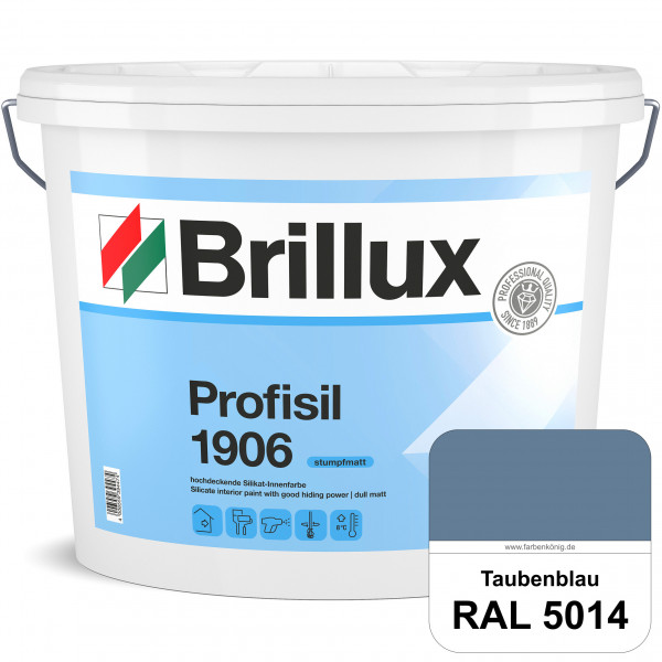 Profisil 1906 Silikat-Innenfarbe (RAL 5014 Taubenblau) stumpfmatte Innenfarbe für Allergiker nach DI