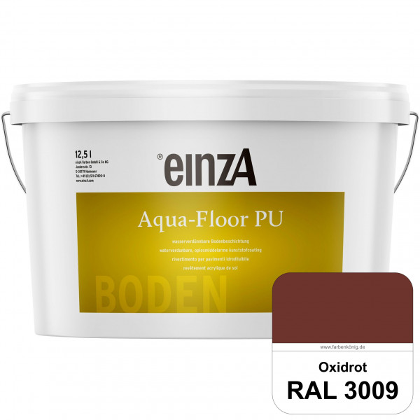 einzA Aqua-Floor PU (RAL 3009 Oxidrot) seidenglänzender Acryl-PU-Bodenbeschichtung
