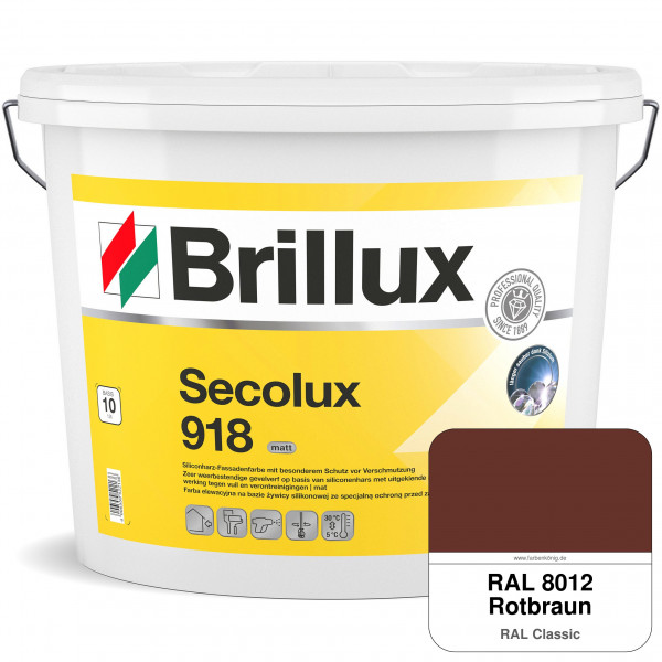 Secolux 918 TSR-Formel (RAL 8012 Rotbraun) für den Einsatz auf WDVS - ehemals Silicon-Fassadenfarbe