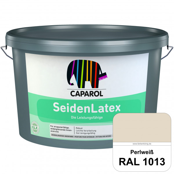 SeidenLatex ELF (RAL 1013 Perlweiß) strapazierfähige, scheuerbeständige und seidenmatte Latexfarbe