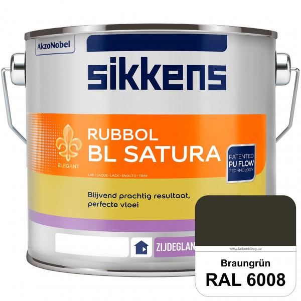 Rubbol BL Satura (RAL 6008 Braungrün) seidenglänzender PU-Lack (wasserbasiert) innen & außen