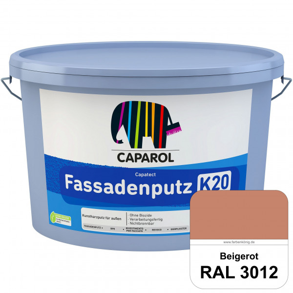 Capatect Sylitol Fassadenputz K20 (RAL 3012 Beigerot) Silikatisch gebundener Strukturputz nach DIN E