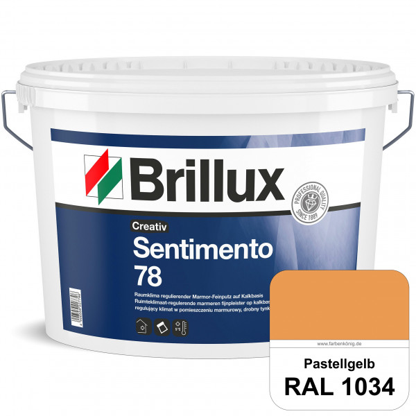 Creativ Sentimento 78 (RAL 1034 Pastellgelb) Marmor-Feinputz auf Kalkbasis, zur Erzielung matter Obe