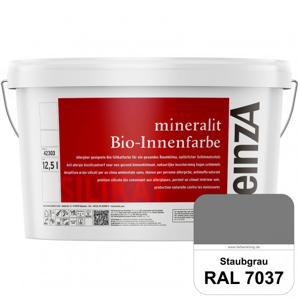 einzA mineralit Bio-Innenfarbe (RAL 7037 Staubgrau) Bio-Silikat-Innenfarbe gemäß VOB DIN 18 363
