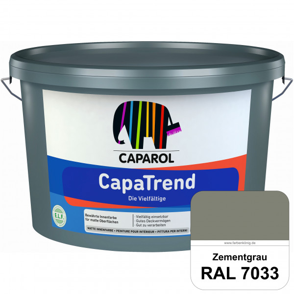 CapaTrend (RAL 7033 Zementgrau) matte hochdeckende Dispersionsfarbe für den Innenbereich