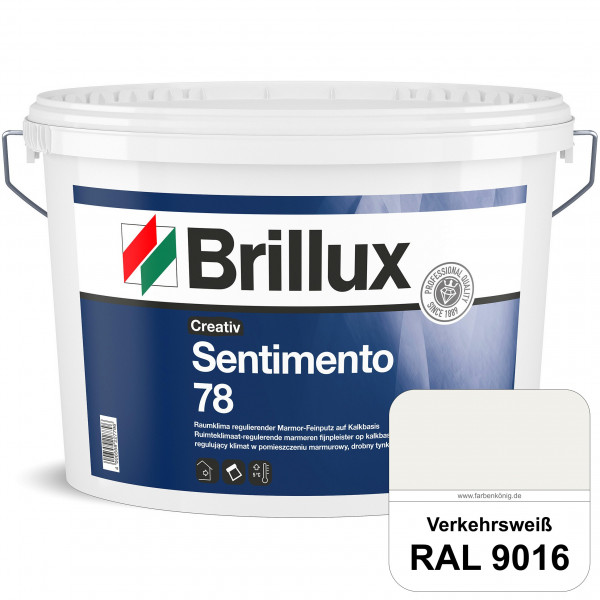 Creativ Sentimento 78 (RAL 9016 Verkehrsweiß) Marmor-Feinputz auf Kalkbasis, zur Erzielung matter Ob