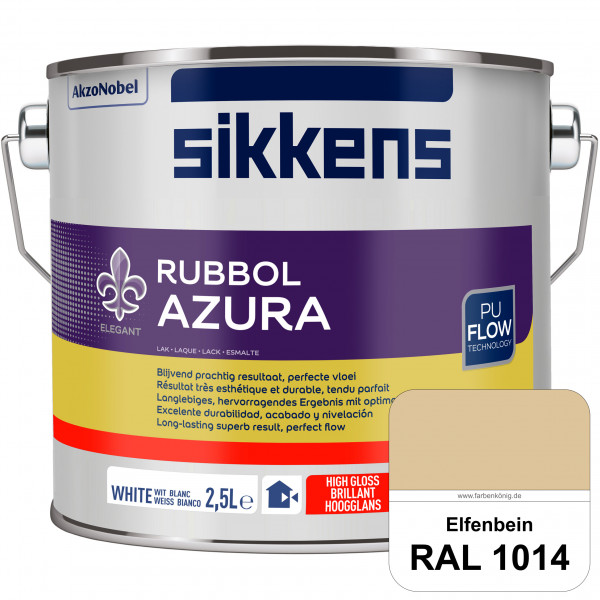 Rubbol Azura (RAL 1014 Elfenbein) hochglänzender Lack (löselmittelhaltig) innen & außen