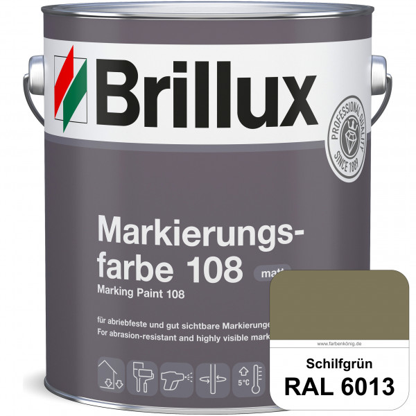 Markierungsfarbe 108 (RAL 6013 Schilfgrün) Markierungsfarbe für Asphalt, Betonböden, Zementestrichen
