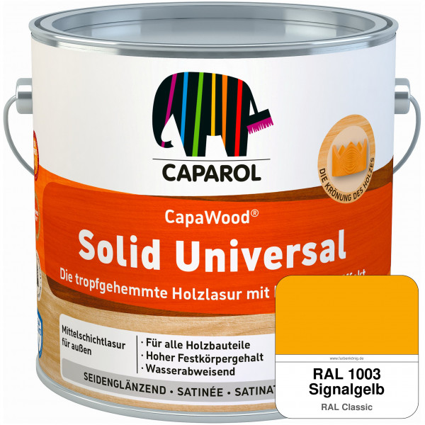 CapaWood® Solid Universal (RAL 1003 Signalgelb) - ersetzt Capadur UniversalLasur