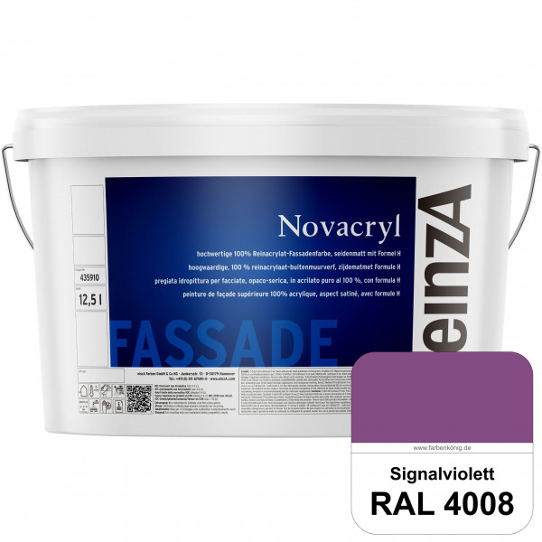 einzA Novacryl (RAL 4008 Signalviolett) Reinacrylat-Fassadenfarbe, seidenmatt