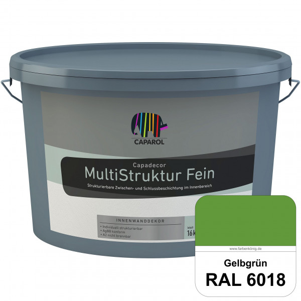 Capadecor MultiStruktur fein (RAL 6018 Gelbgrün) quarzgefüllte Zwischen- und Schlußbeschichtung in f