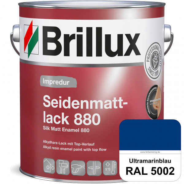 Impredur Seidenmattlack 880 (RAL 5002 Ultramarinblau) für Holz- oder Metallflächen innen & außen
