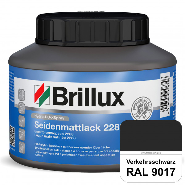 Hydro-PU-XSpray Seidenmattlack 2288 (RAL 9017 Verkehrsschwarz) hochwertiger Lack speziell für das XV