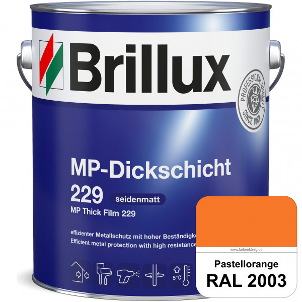 MP-Dickschicht 229 (RAL 2003 Pastellorange) Korrosionsschutz für grundierten Eisen- & Stahl sowie fü