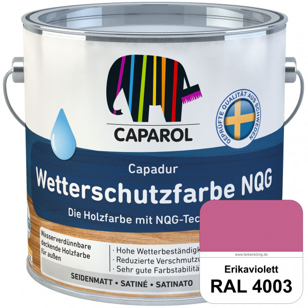 Capadur Wetterschutzfarbe NQG (RAL 4003 Erikaviolett) Holzfarbe mit NQG-Technologie wasserbasiert fü