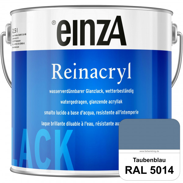 einzA Reinacryl (RAL 5014 Taubenblau) wetterbeständige glänzende Acryl-PU-Lackfarbe