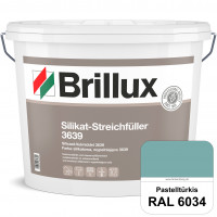 Silikat-Streichfüller ELF 3639 (RAL 6034 Pastelltürkis) Wetterbeständiger, gebrauchsfertiger Streich