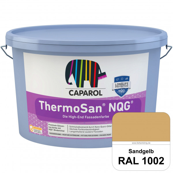 ThermoSan NQG (RAL 1002 Sandgelb) schmutzabweisende Siliconharz Fassadenfarbe mit Algen- und Pilzsch