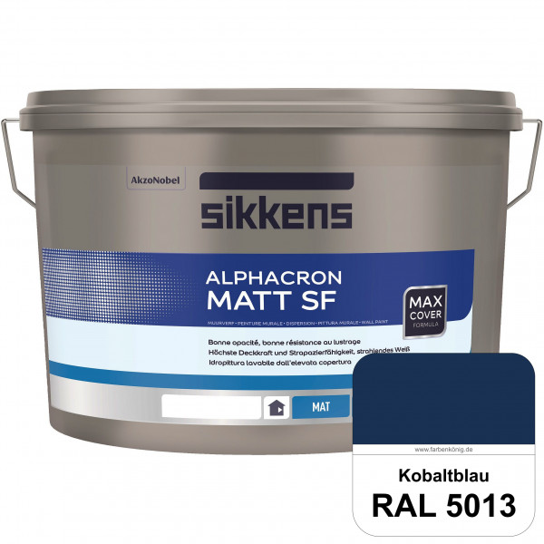Alphacron Matt SF (RAL 5013 Kobaltblau) stumpfmatte & hochwertige Premium-Wandfarbe (innen)