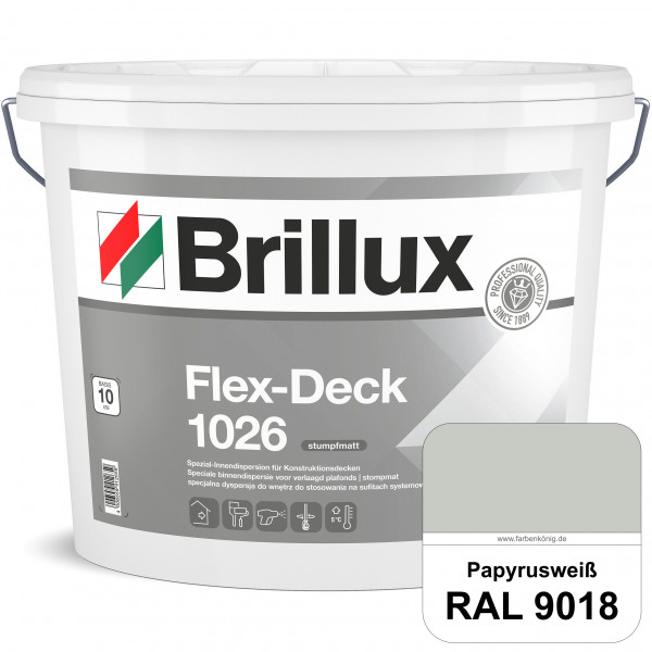 Flex-Deck ELF 1026 (RAL 9018 Papyrusweiß) Hochwertige Innendispersion für Decken mit Installationen