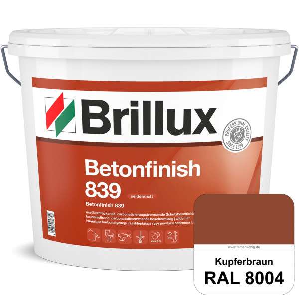 Betonfinish 839 (RAL 8004 Kupferbraun) elastische Beschichtung zum Schutz rissgefährdeter Betonbaute