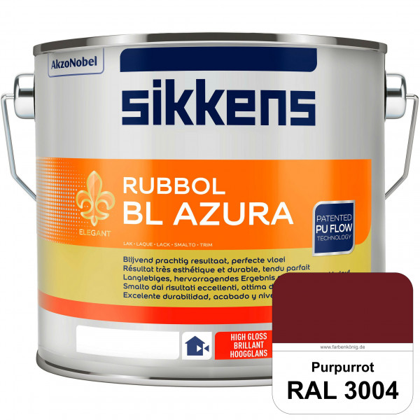 Rubbol BL Azura (RAL 3004 Purpurrot) PU-Hochglanzlack (wasserbasiert) innen & außen
