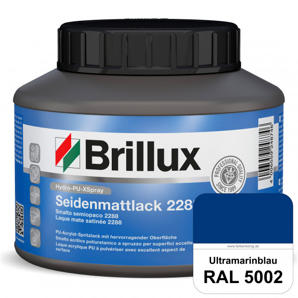 Hydro-PU-XSpray Seidenmattlack 2288 (RAL 5002 Ultramarinblau) hochwertiger Lack speziell für das XVL