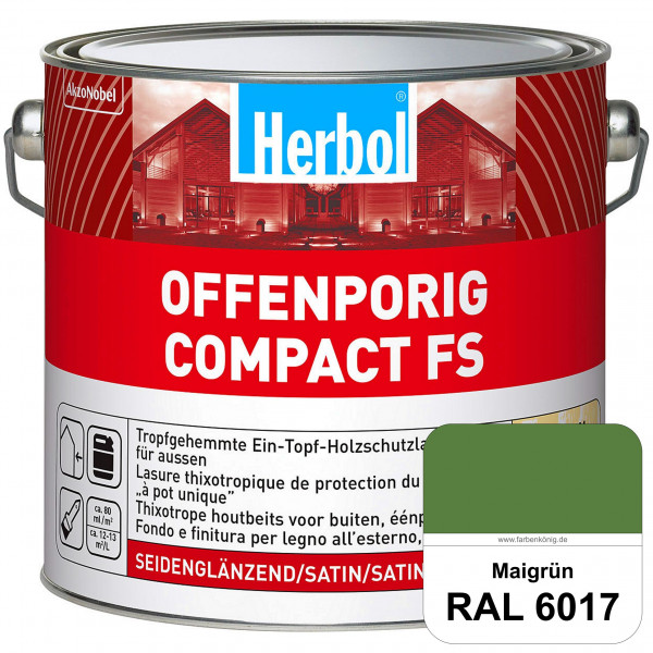Offenporig Compact FS (RAL 6017 Maigrün) Rationelle & thixotrope Ein-Topf-Holzlasur (außen)