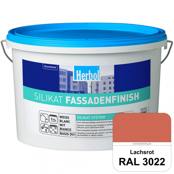 Silikat FassadenFinish (RAL 3022 Lachsrot) mineralische Fassadenfarbe für den natürlichen Fassadensc