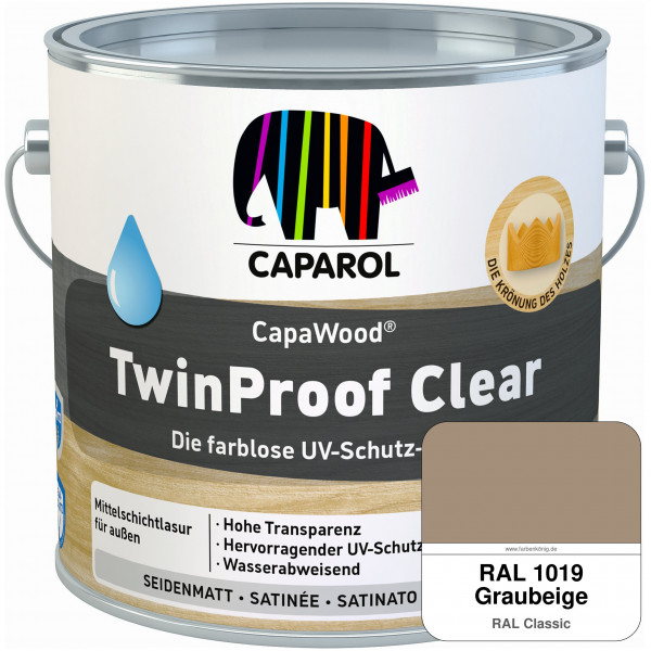 CapaWood® TwinProof Clear (RAL 1019 Graubeige) - ersetzt Capadur TwinProof