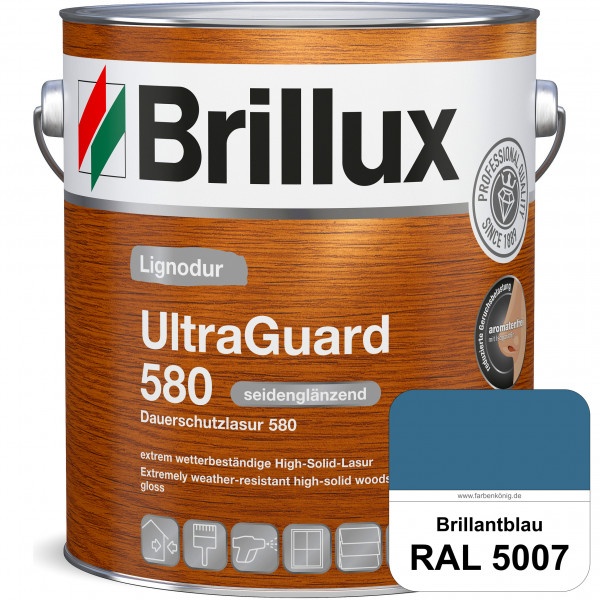 Lignodur UltraGuard 580 (Dauerschutzlasur 580) RAL 5007 Brillantblau