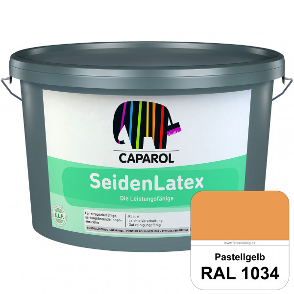 SeidenLatex ELF (RAL 1034 Pastellgelb) strapazierfähige, scheuerbeständige und seidenmatte Latexfarb